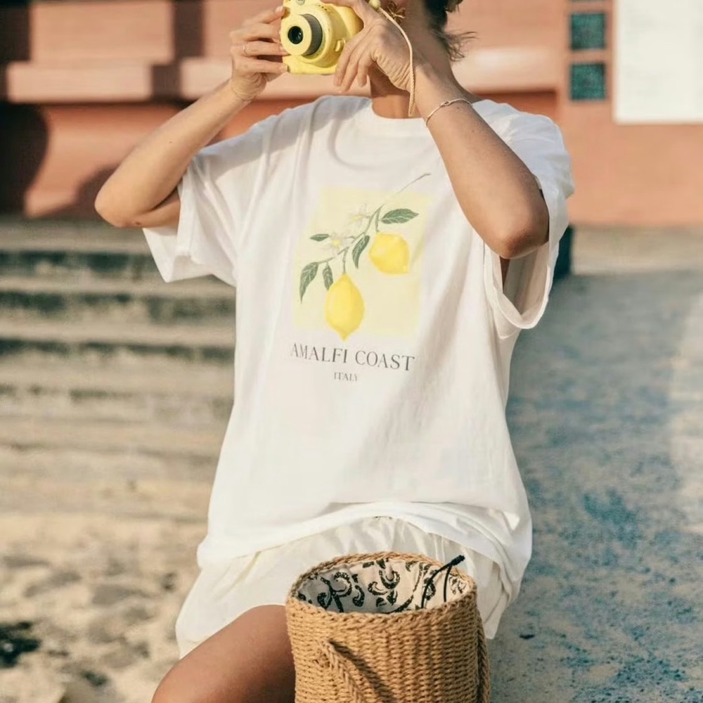 Amalfi Coast Oversized Lemon Graphic Tee